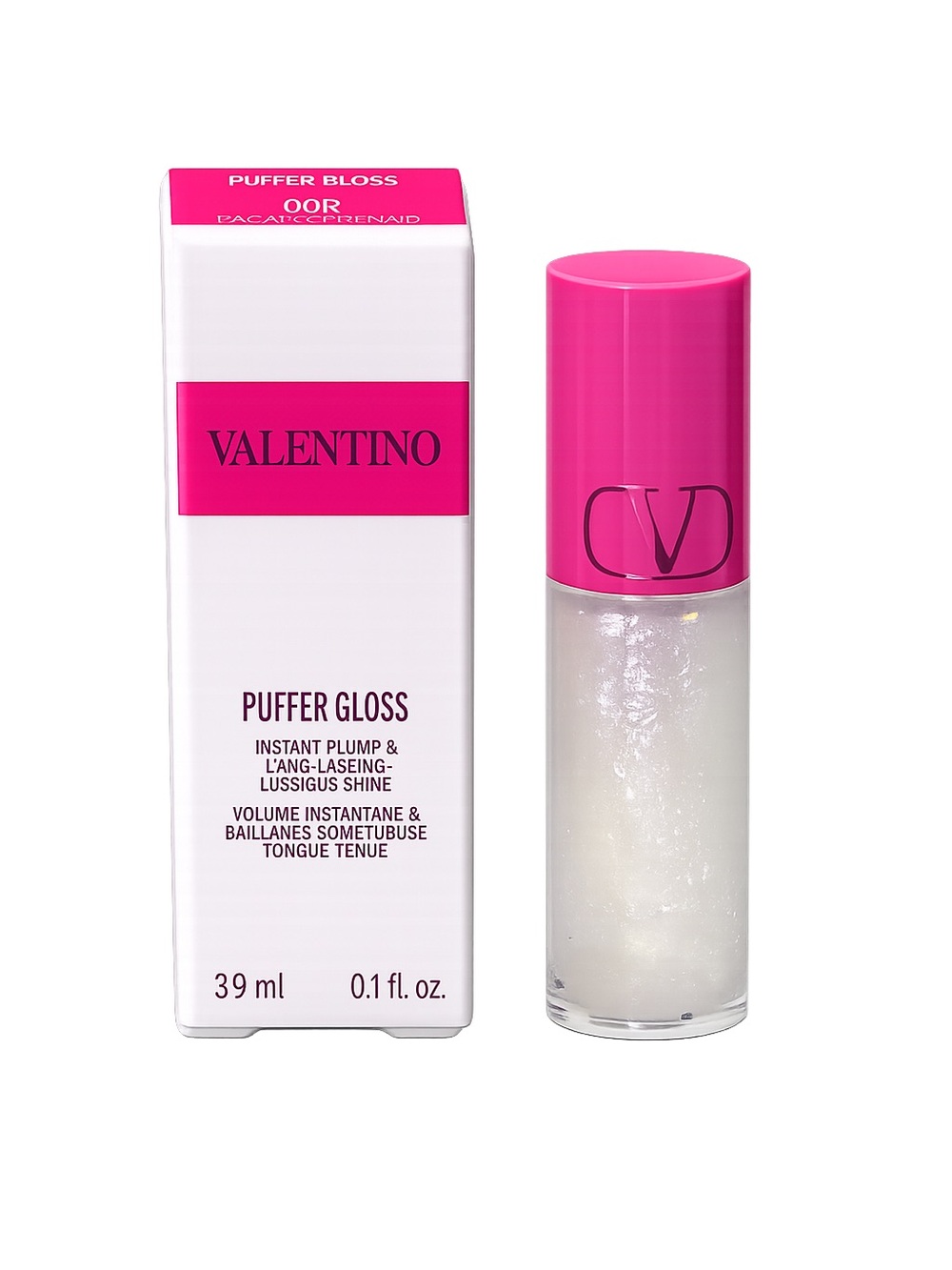 Valentino Puffer Gloss Mini Lip Gloss Shade 00R Dazzling Mermaid-NEW